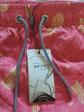 Men's swim trunks - NEW - Size 4XL - Aptro - machine washable -Elastic waist/tie